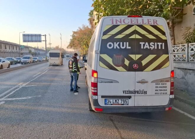 İstanbul’da öğrenci servisleri denetlendi